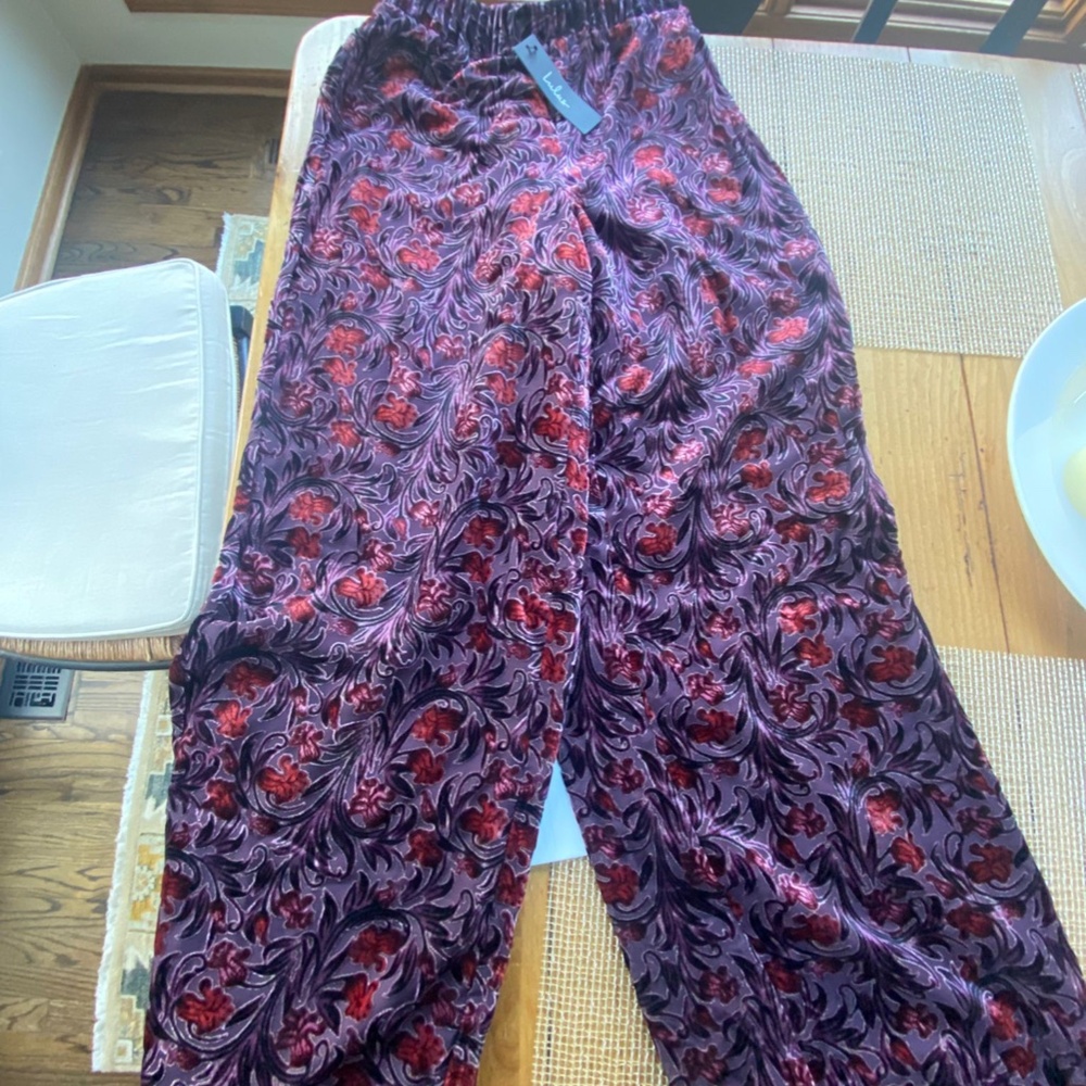 Purple Floral Lulus Pants - Picture 2 of 5